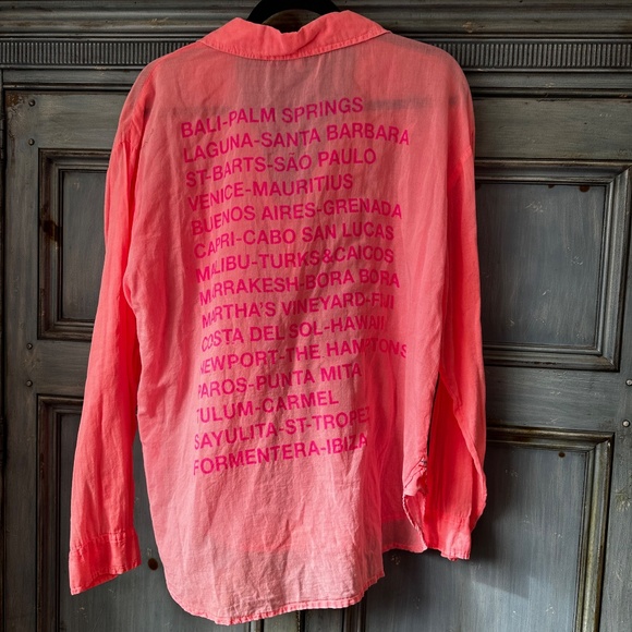 Sundry Destination Cotton Pink Shirt Size 3 (L) - Picture 6 of 8